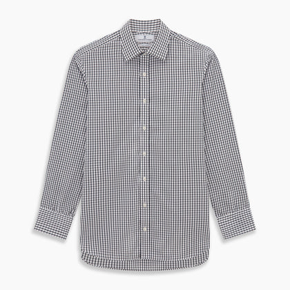 Midnight Blue Double Graph Check Mayfair Shirt Image 5