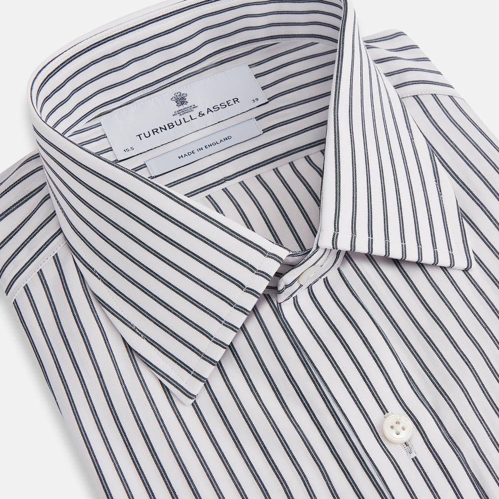 Midnight Blue Halo Stripe Mayfair Shirt