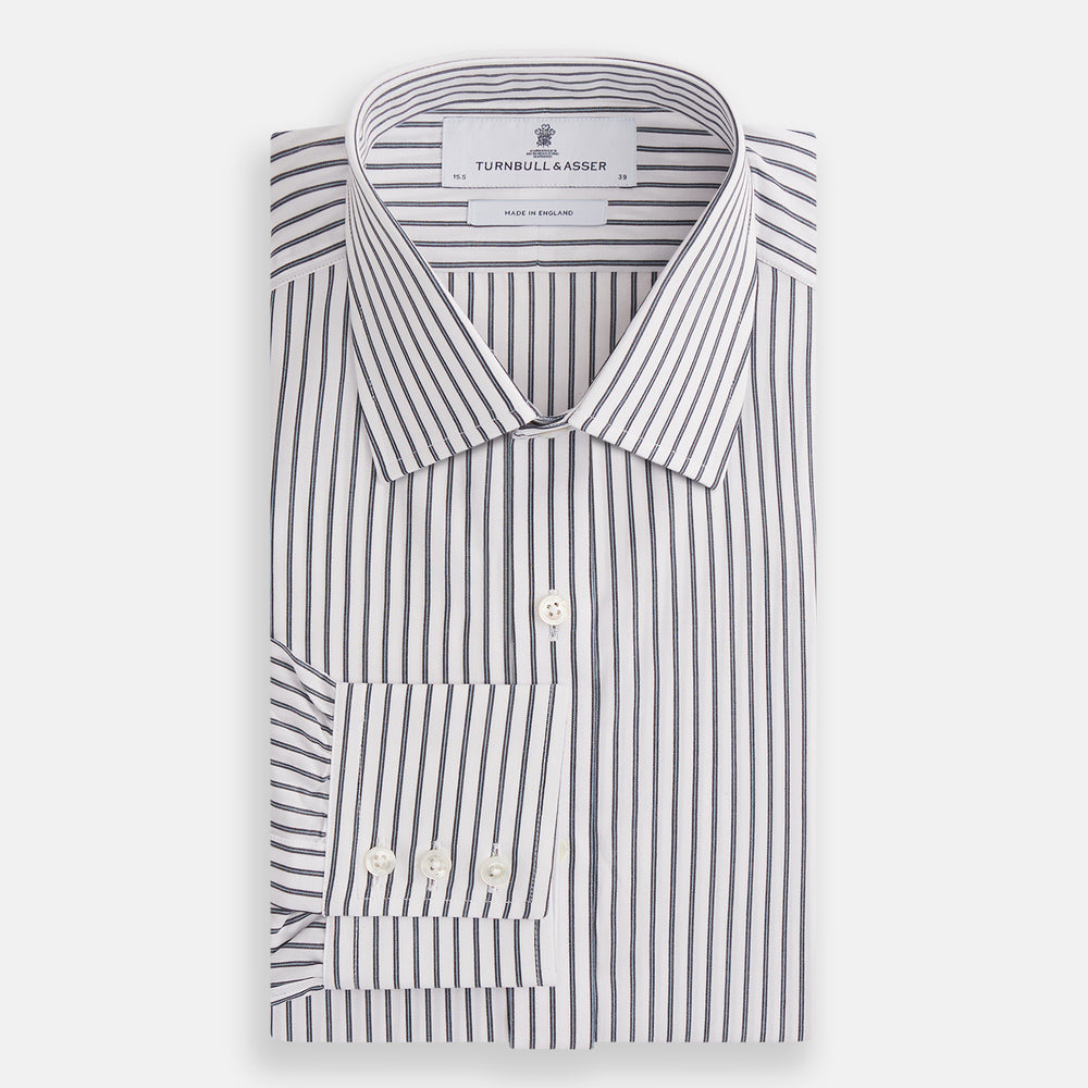 Midnight Blue Halo Stripe Mayfair Shirt