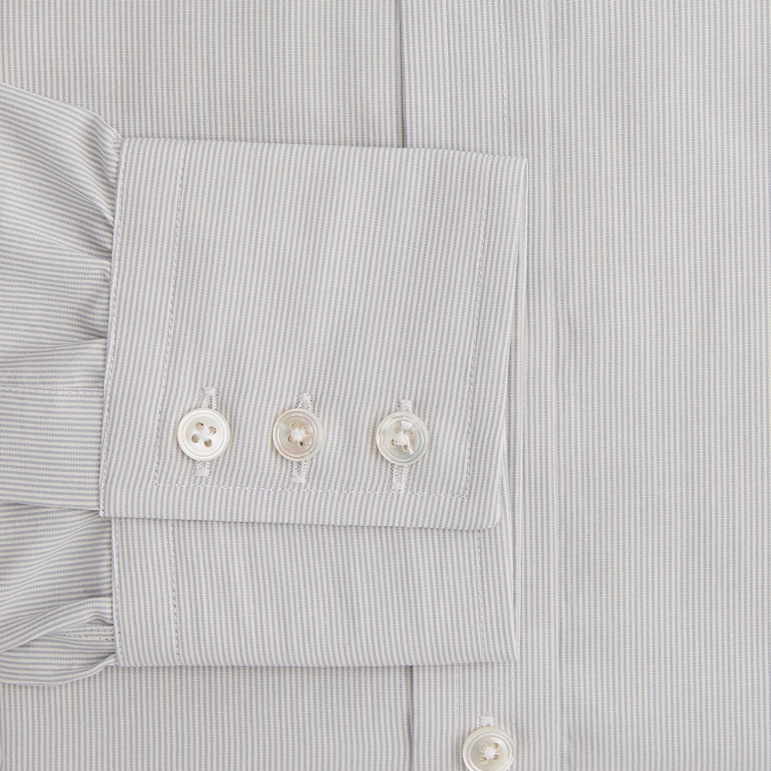 View 3 of product Pale Blue Fine Stripe Mayfair Shirt