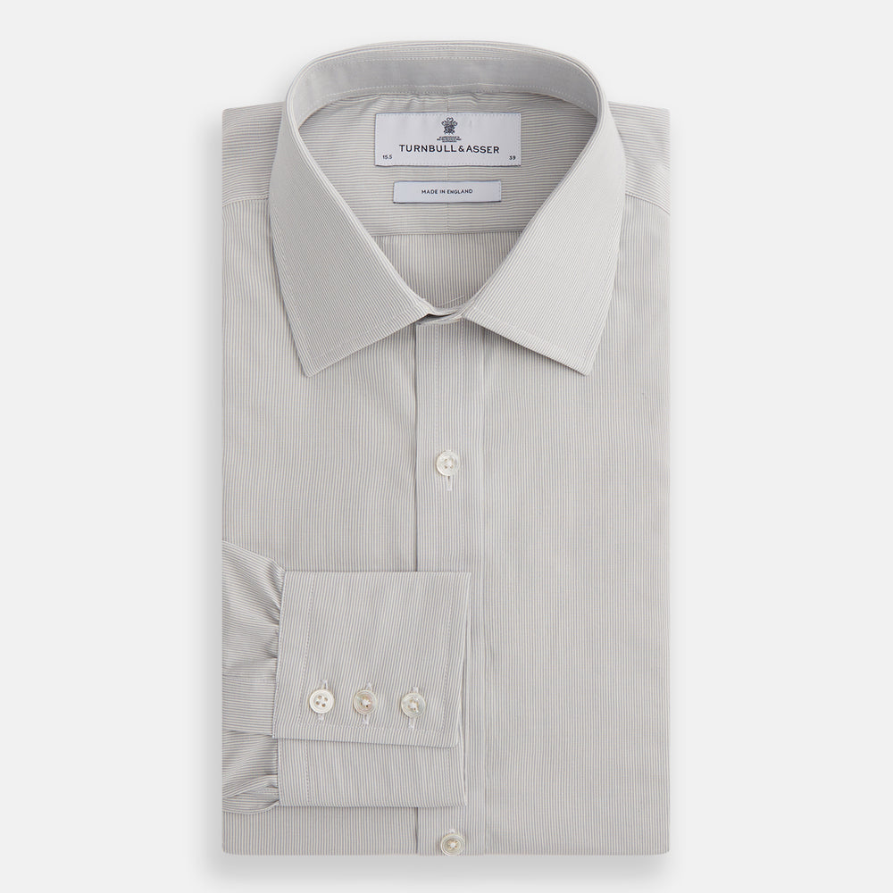 Pale Blue Fine Stripe Mayfair Shirt