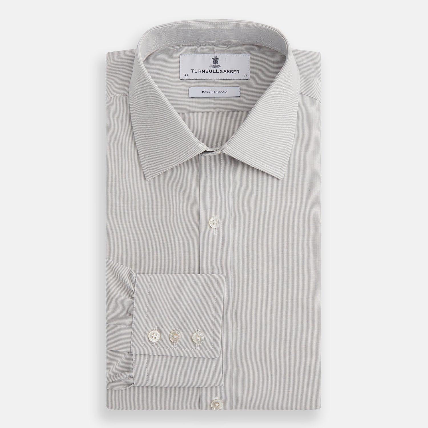 View 4 of product Pale Blue Fine Stripe Mayfair Shirt