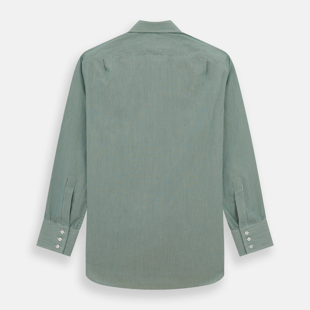 Green Fine Stripe Mayfair Shirt