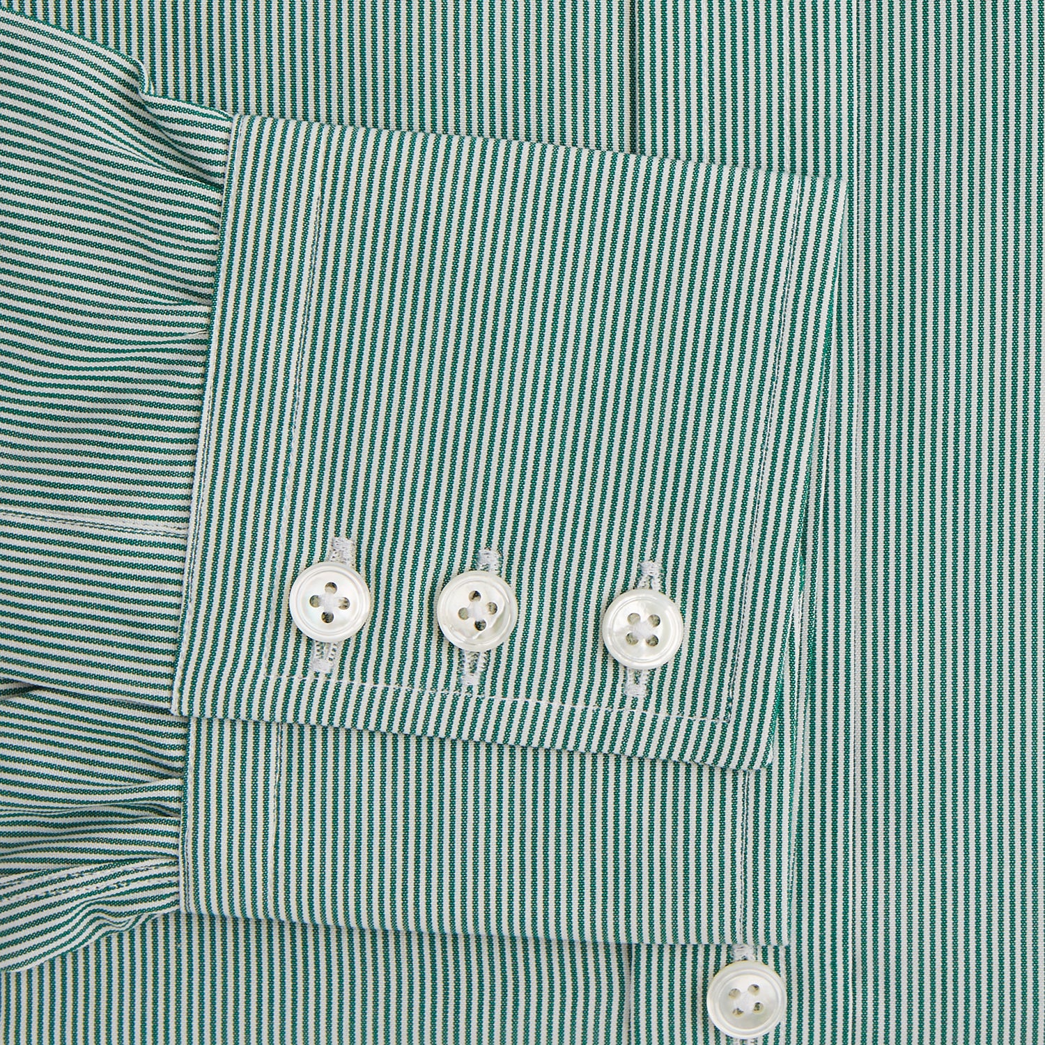 View 3 of product Green Fine Stripe Mayfair Shirt