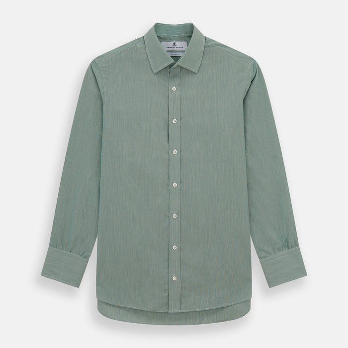 Green Fine Stripe Mayfair Shirt