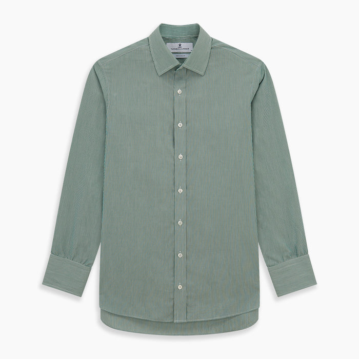 Green Fine Stripe Mayfair Shirt Image 5