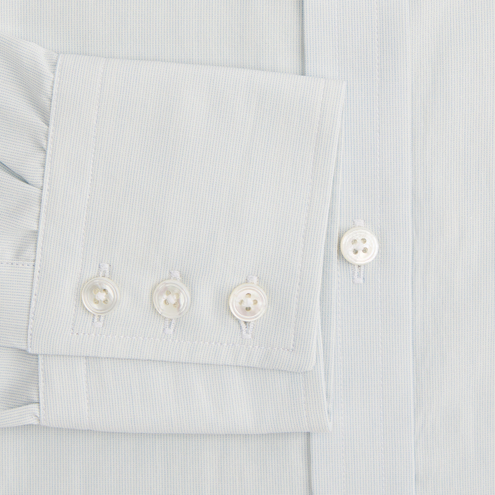 Pale Blue Pencil Stripe Mayfair Shirt