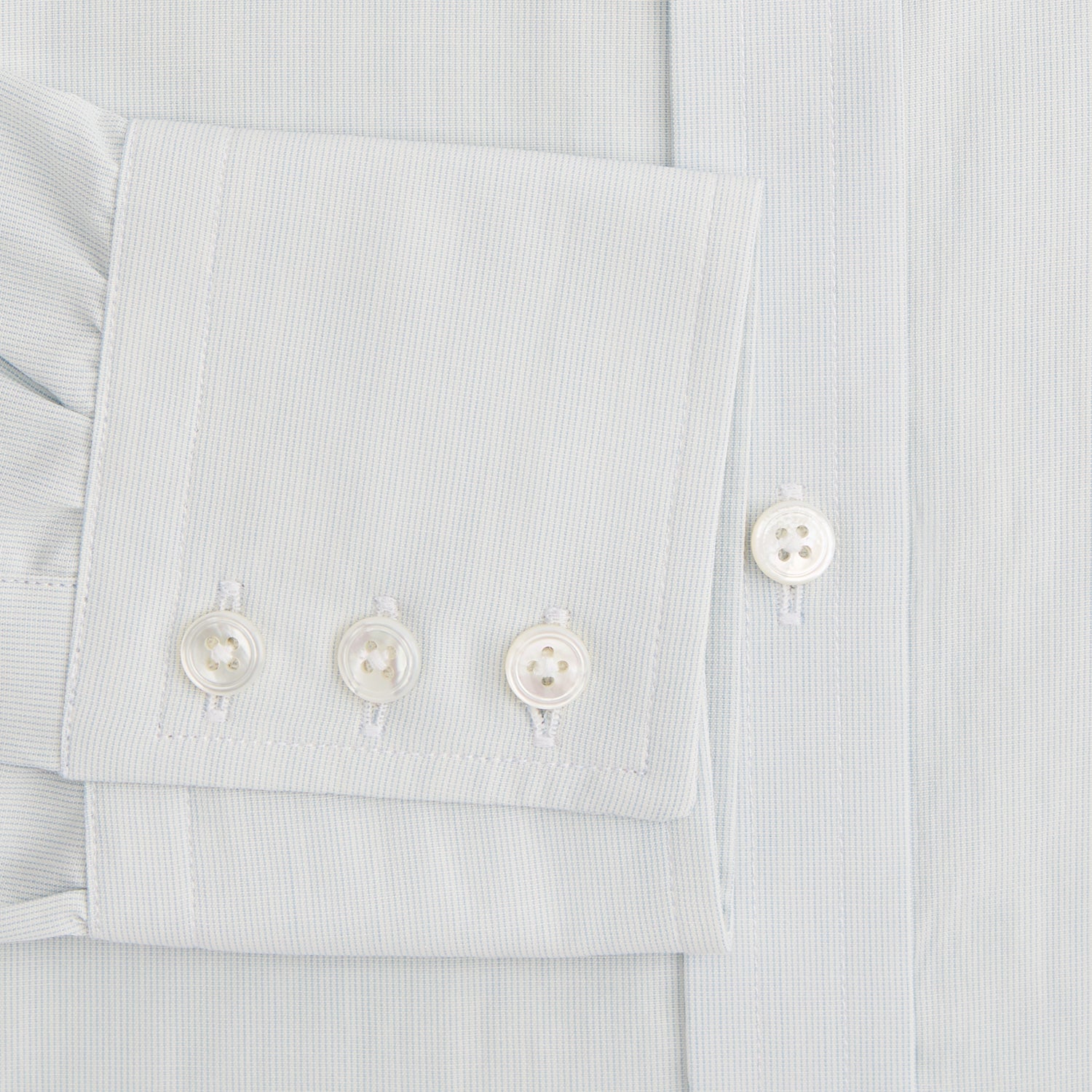 View 4 of product Pale Blue Pencil Stripe Mayfair Shirt