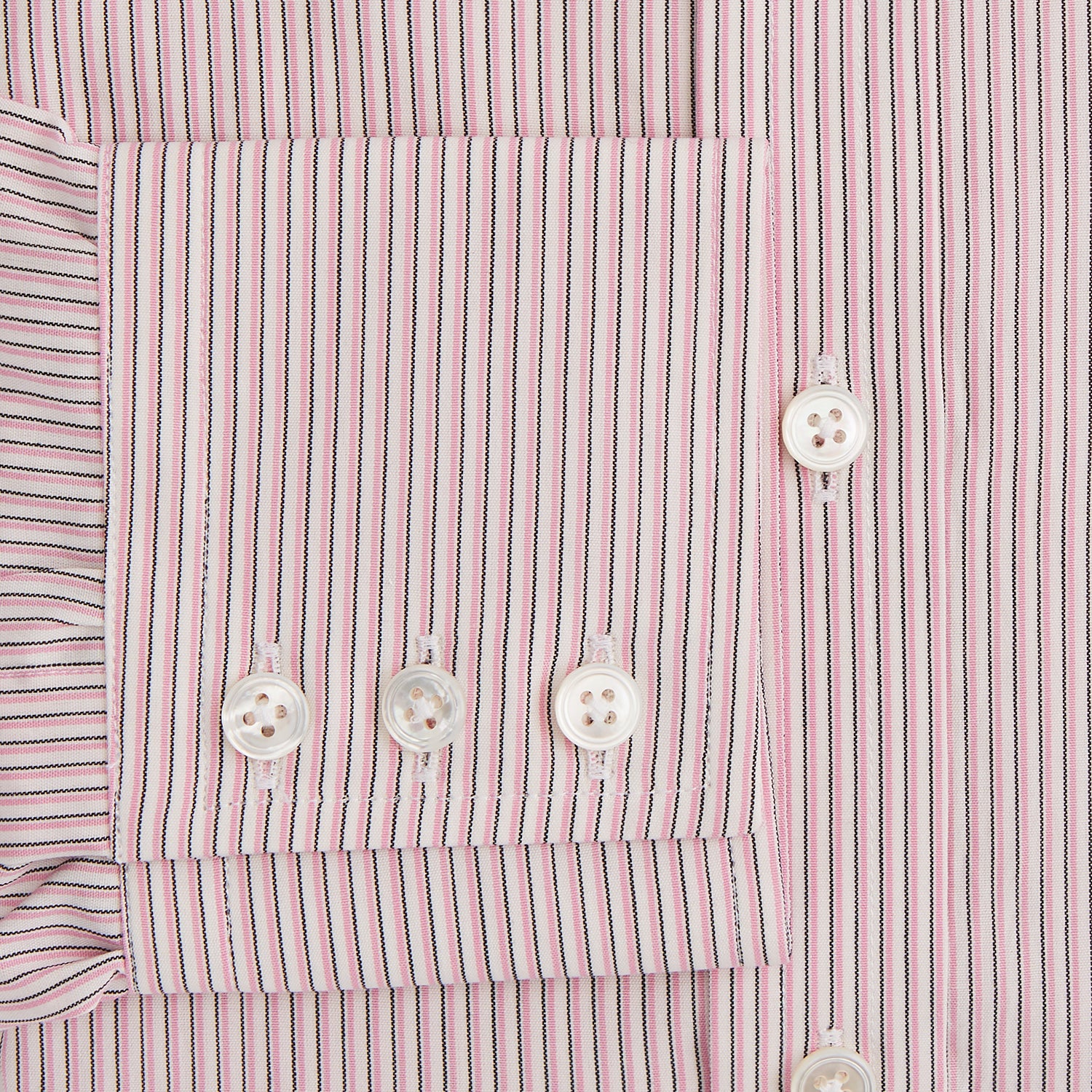 View 3 of product Pink Fine Shadow Stripe Mayfair Shirt