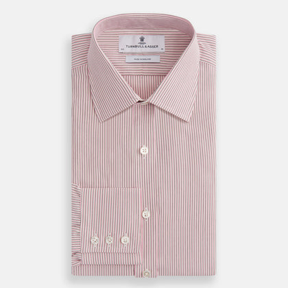 Pink Fine Shadow Stripe Mayfair Shirt Image 3
