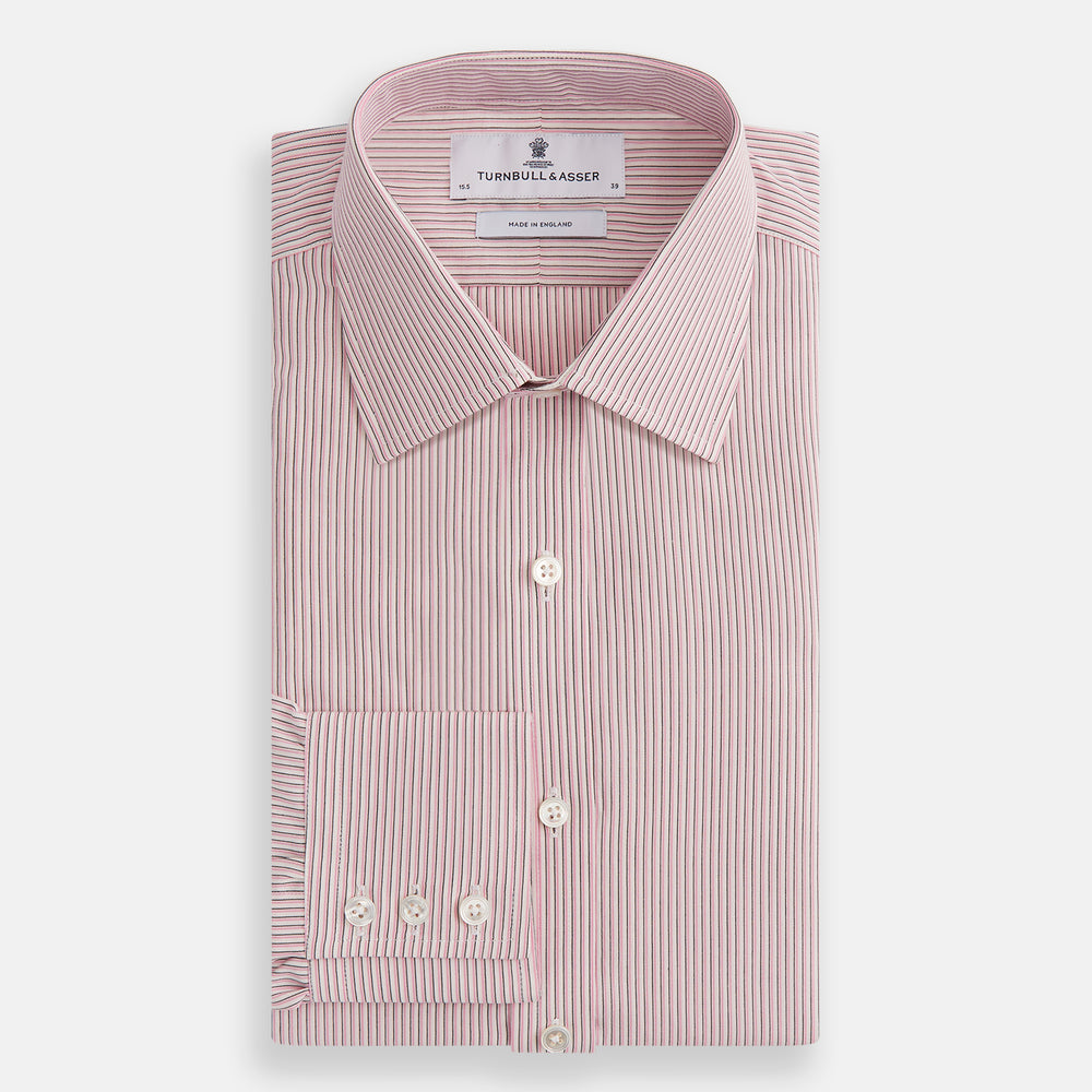 Pink Fine Shadow Stripe Mayfair Shirt