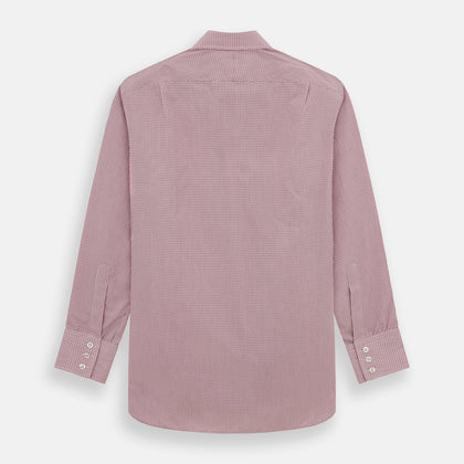 Pink Fine Graph Check Mayfair Shirt Image 4