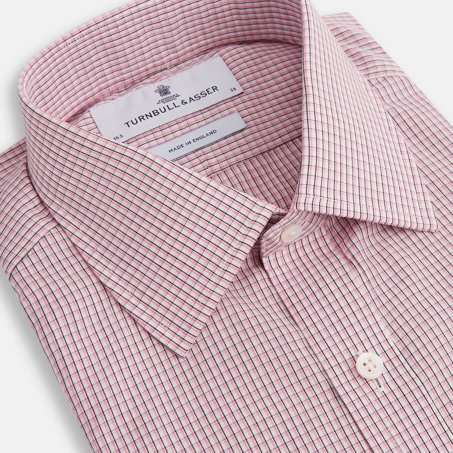 View 2 of product Pink Fine Graph Check Mayfair Shirt