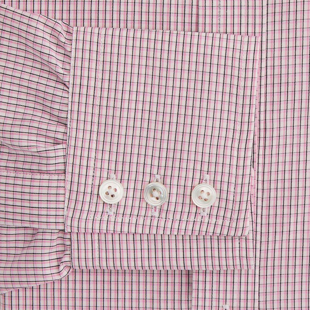 Pink Fine Graph Check Mayfair Shirt