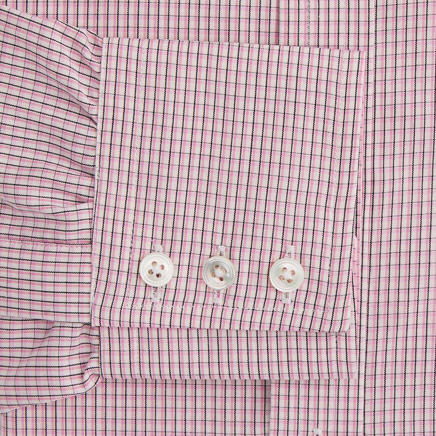 View 3 of product Pink Fine Graph Check Mayfair Shirt