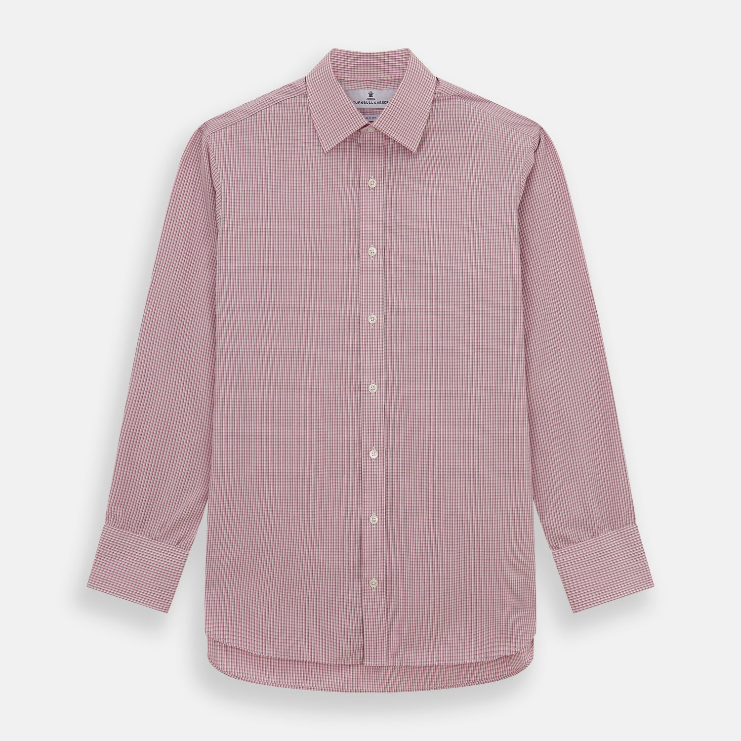 View 1 of product Pink Fine Graph Check Mayfair Shirt
