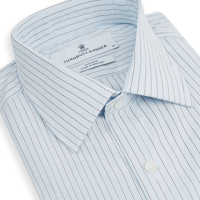 Blue Multi Pinstripe Mayfair Shirt Image 1