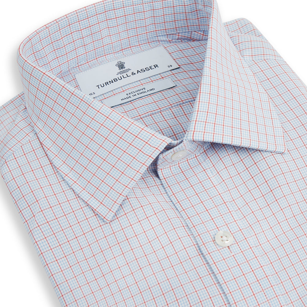 Red Multi Graph Check Mayfair Shirt