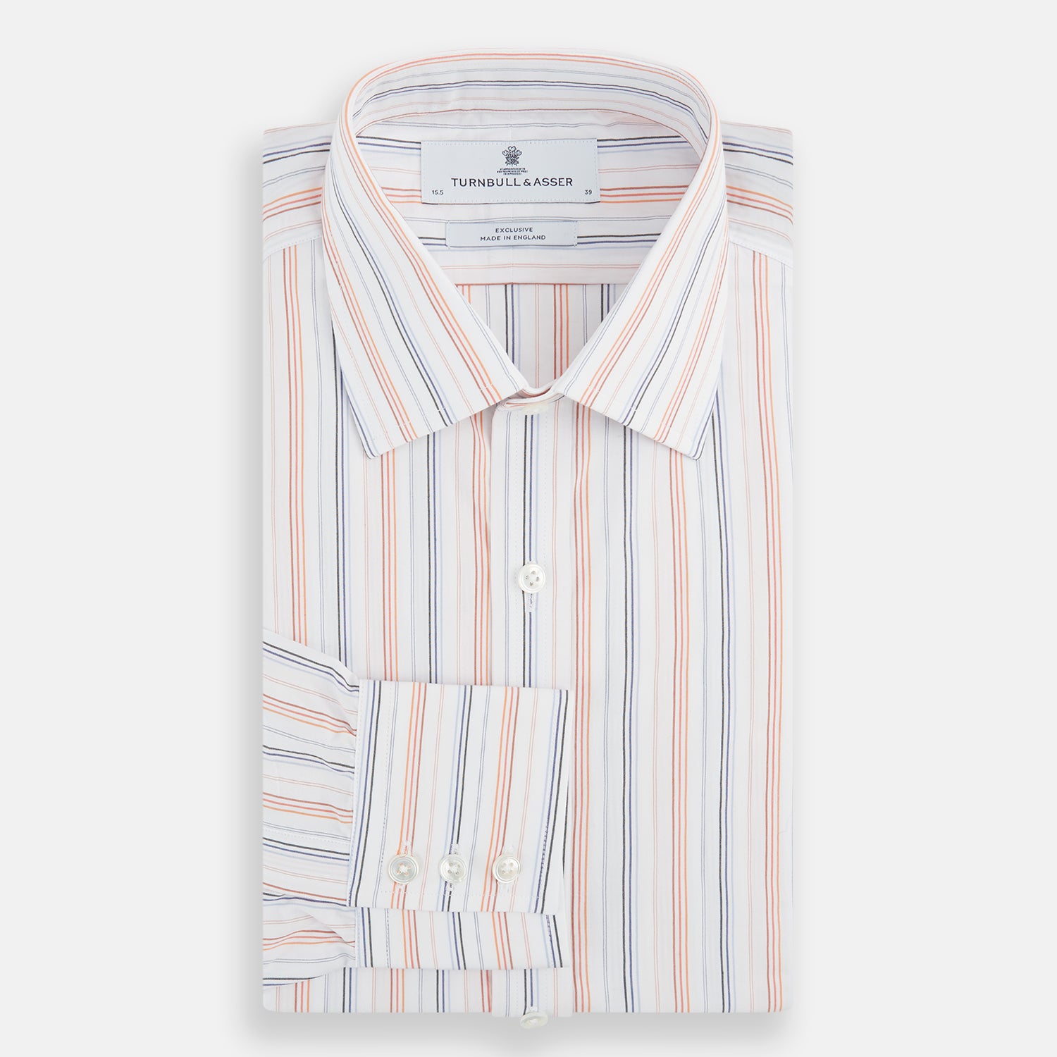 Orange and Blue Multi Stripe Mayfair Shirt