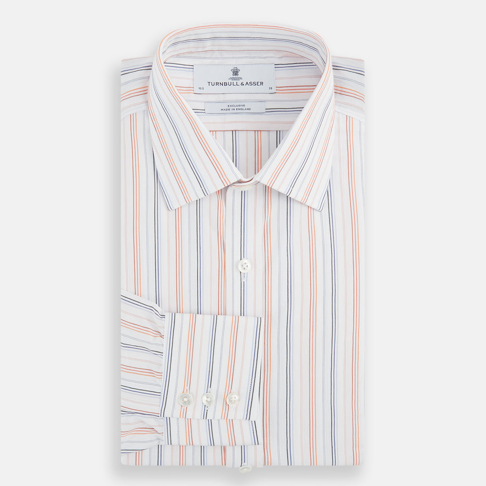 Orange and Blue Multi Stripe Mayfair Shirt