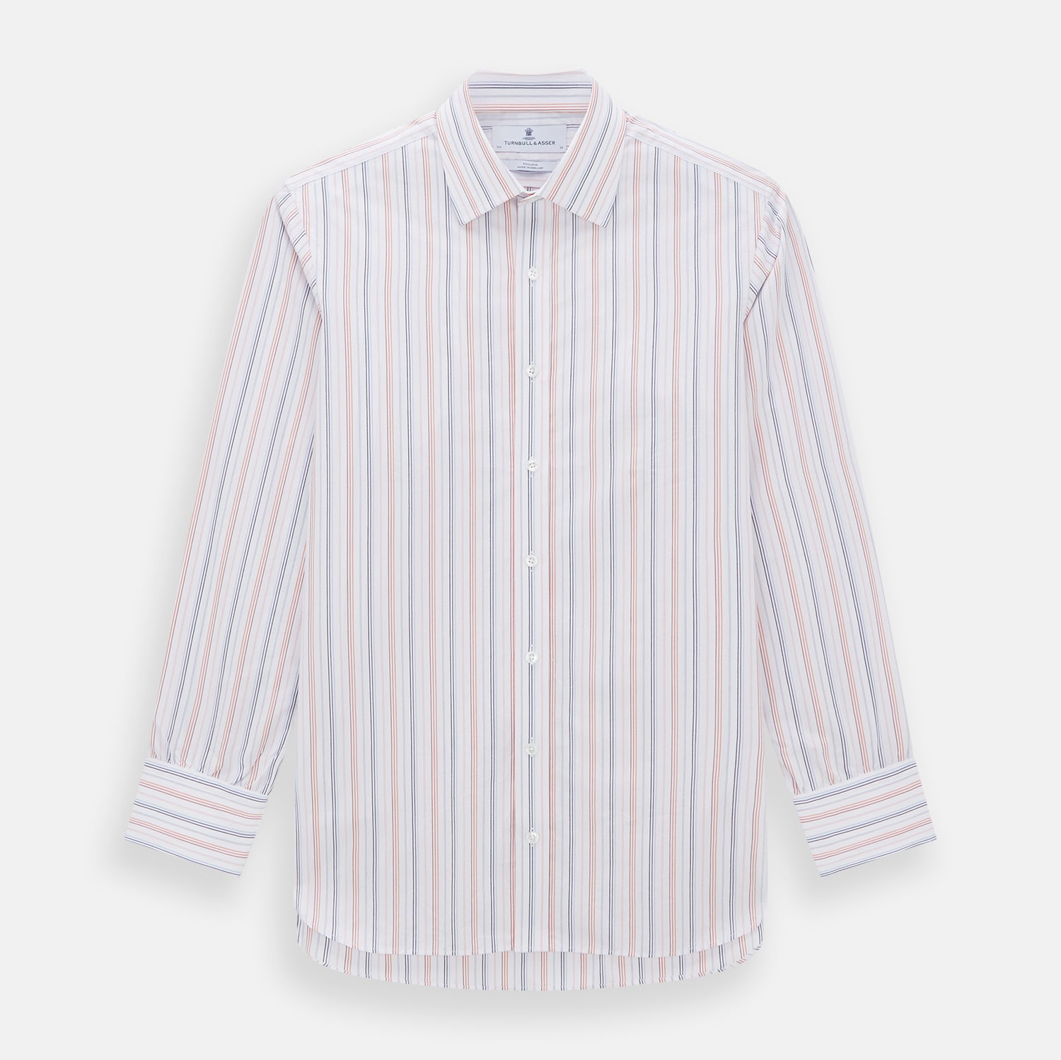 View 1 of product Orange and Blue Multi Stripe Mayfair Shirt