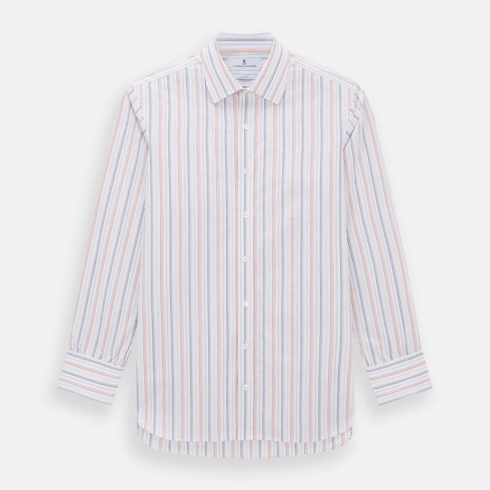 Orange and Blue Multi Stripe Mayfair Shirt