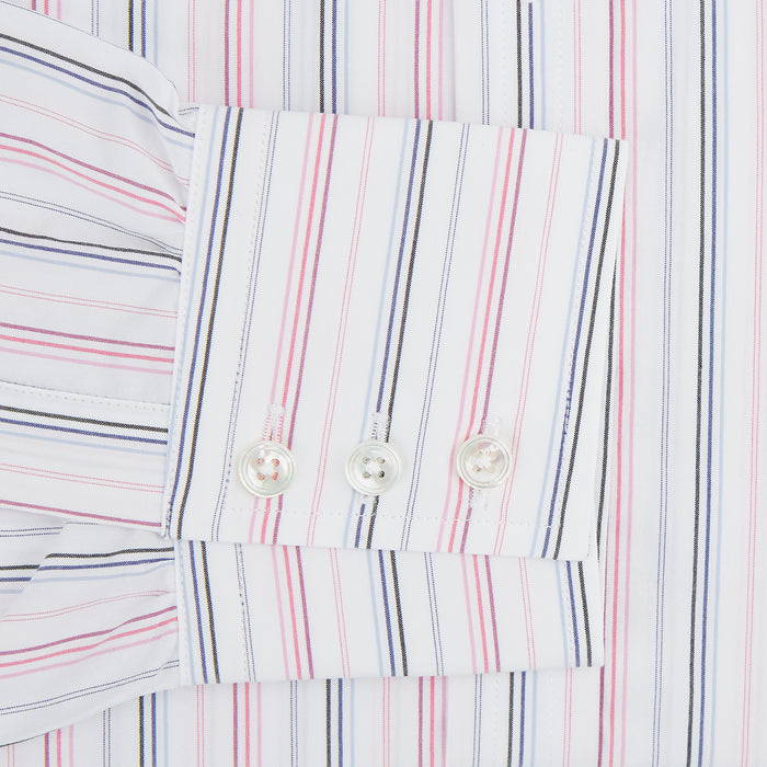 Pink and Blue Multi Stripe Mayfair Shirt Image 2