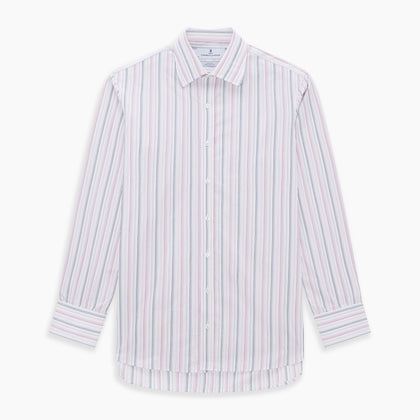 Pink and Blue Multi Stripe Mayfair Shirt Image 5