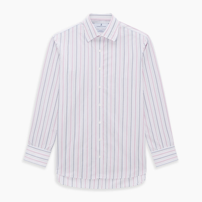 Pink and Blue Multi Stripe Mayfair Shirt Image 5