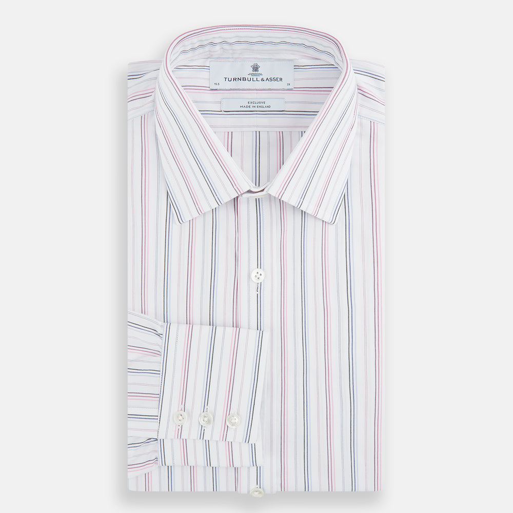 Purple and Blue Multi Stripe Mayfair Shirt