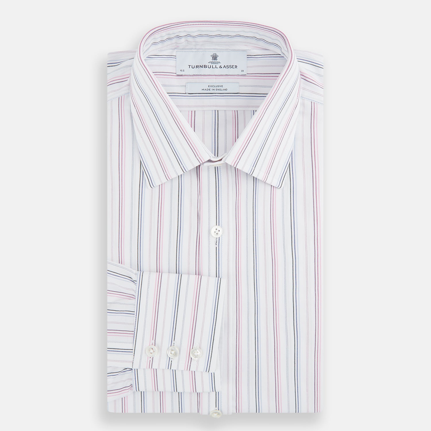 View 4 of product Purple and Blue Multi Stripe Mayfair Shirt