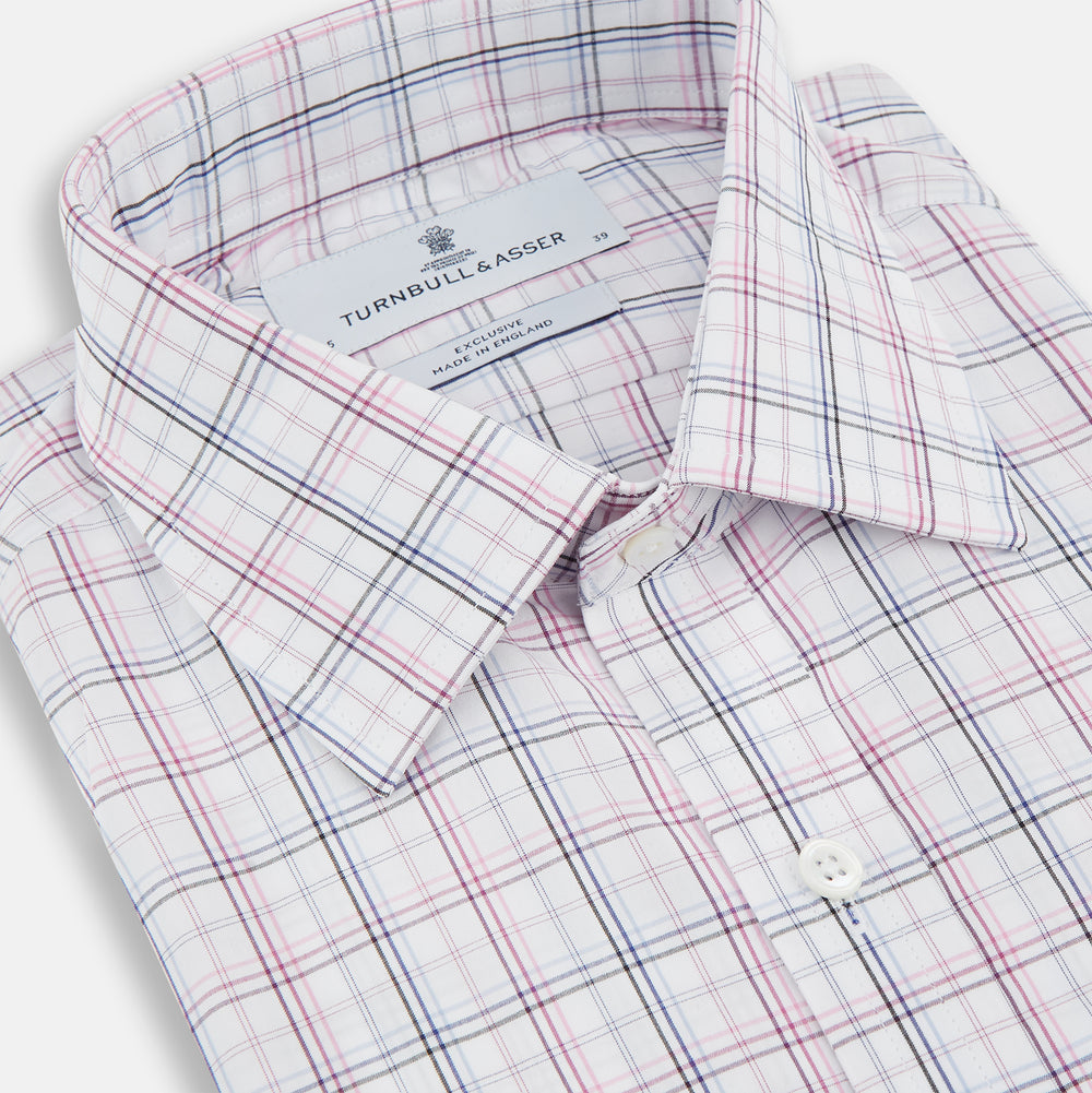 Purple and Blue Multi Check Mayfair Shirt