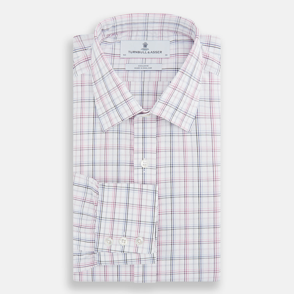 Purple and Blue Multi Check Mayfair Shirt