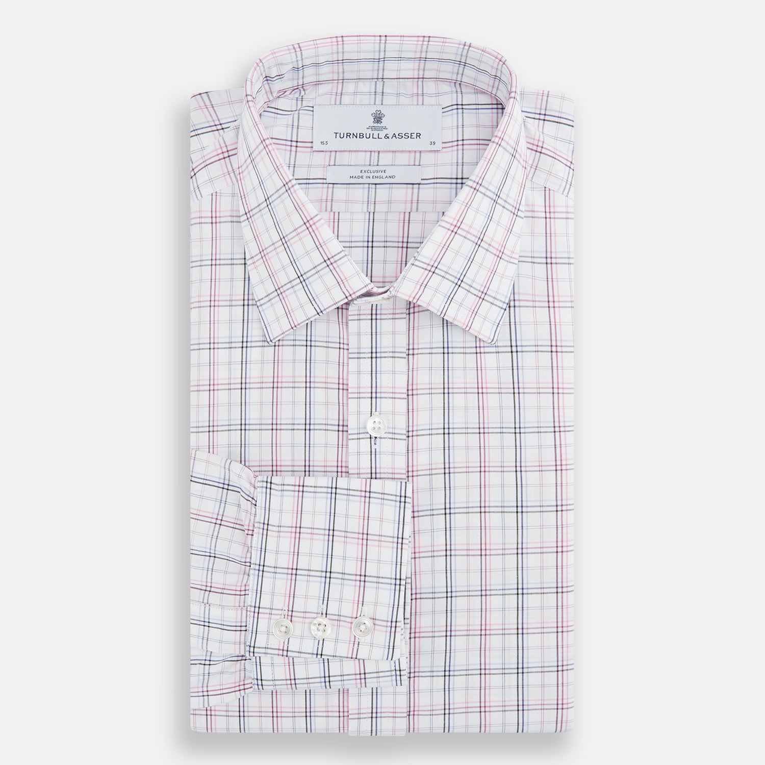 View 4 of product Purple and Blue Multi Check Mayfair Shirt