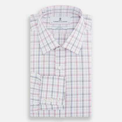 Purple and Blue Multi Check Mayfair Shirt Image 3