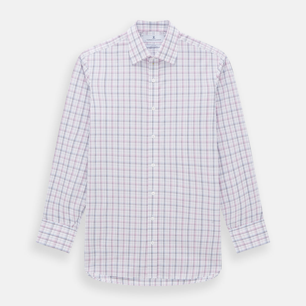 Purple and Blue Multi Check Mayfair Shirt