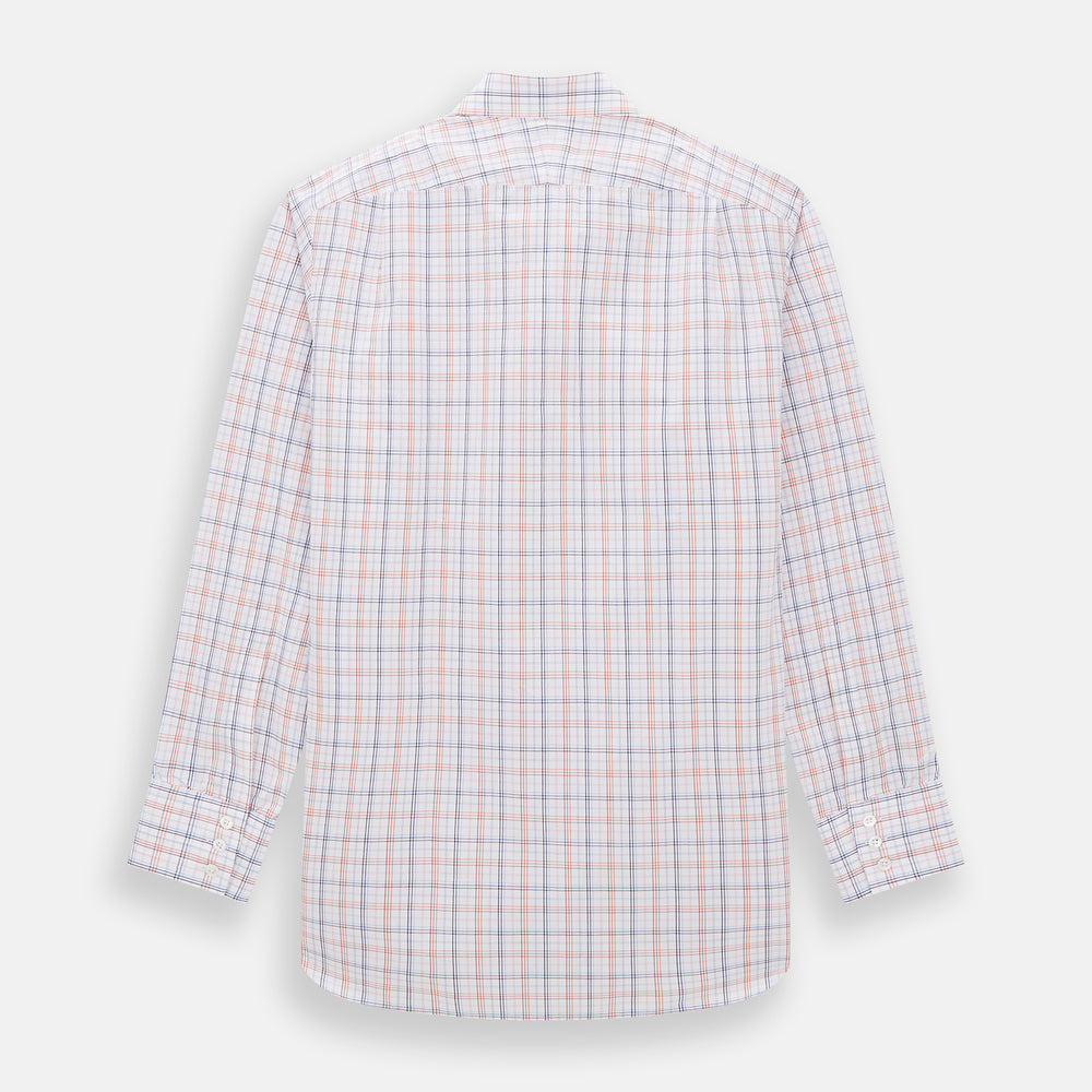 Orange and Blue Multi Check Mayfair Shirt
