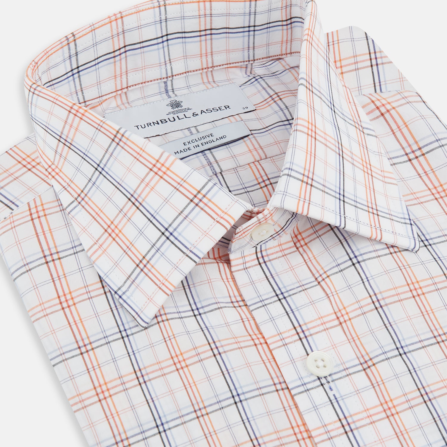 View 2 of product Orange and Blue Multi Check Mayfair Shirt