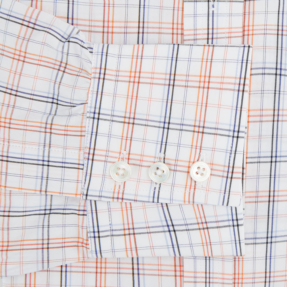 Orange and Blue Multi Check Mayfair Shirt