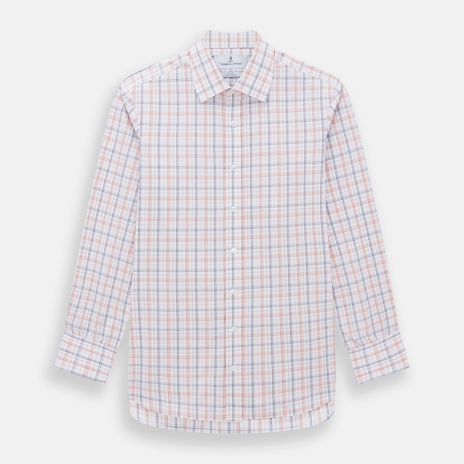 Orange and Blue Multi Check Mayfair Shirt