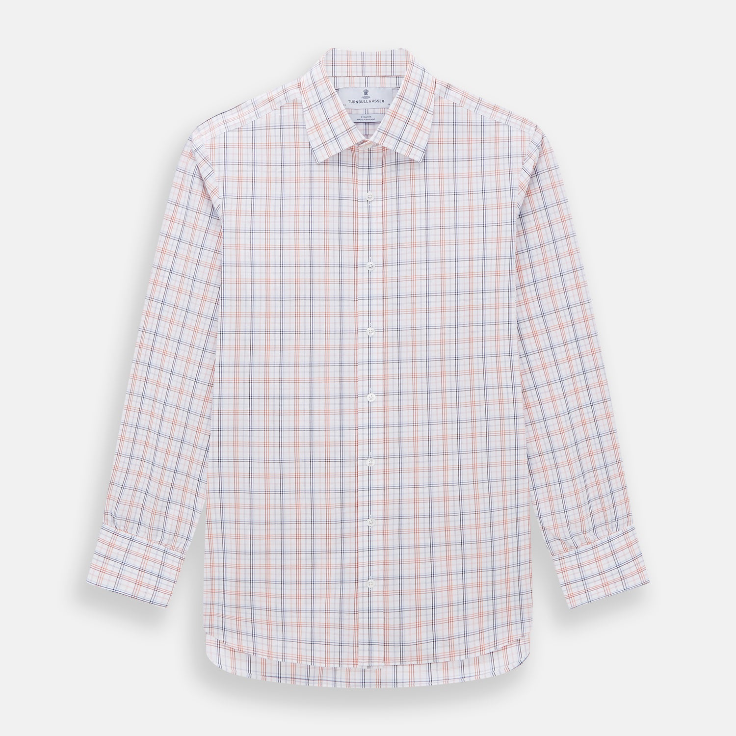 View 1 of product Orange and Blue Multi Check Mayfair Shirt