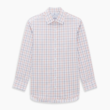 Orange and Blue Multi Check Mayfair Shirt Image 5