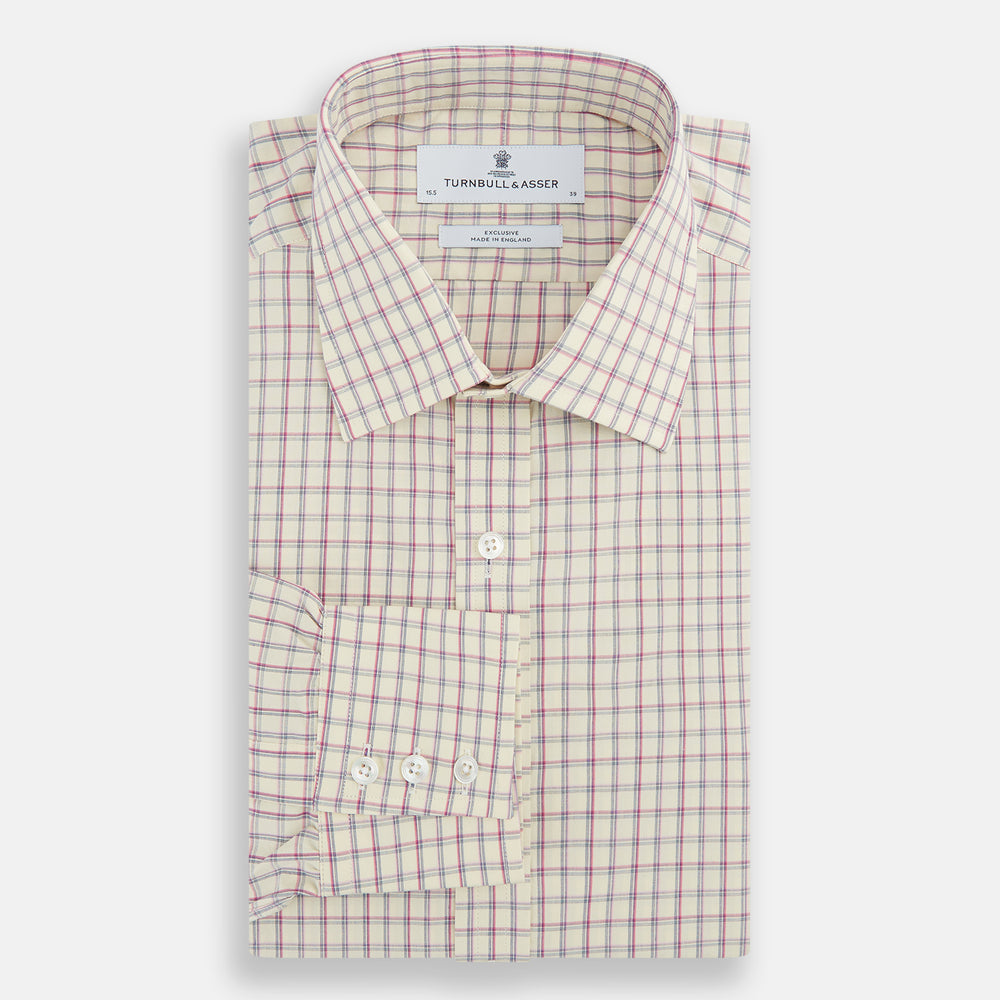 Pink Multi Check Mayfair Shirt