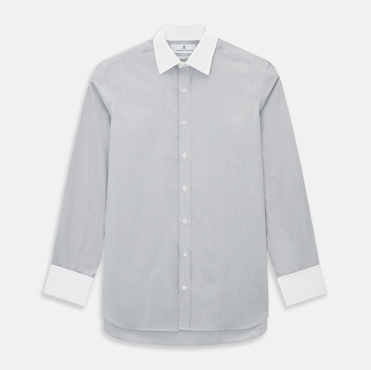 View 1 of product Chequered White on Navy Regular Fit Shirt in Cotton