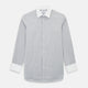 Chequered White on Navy Regular Fit Shirt in Cotton