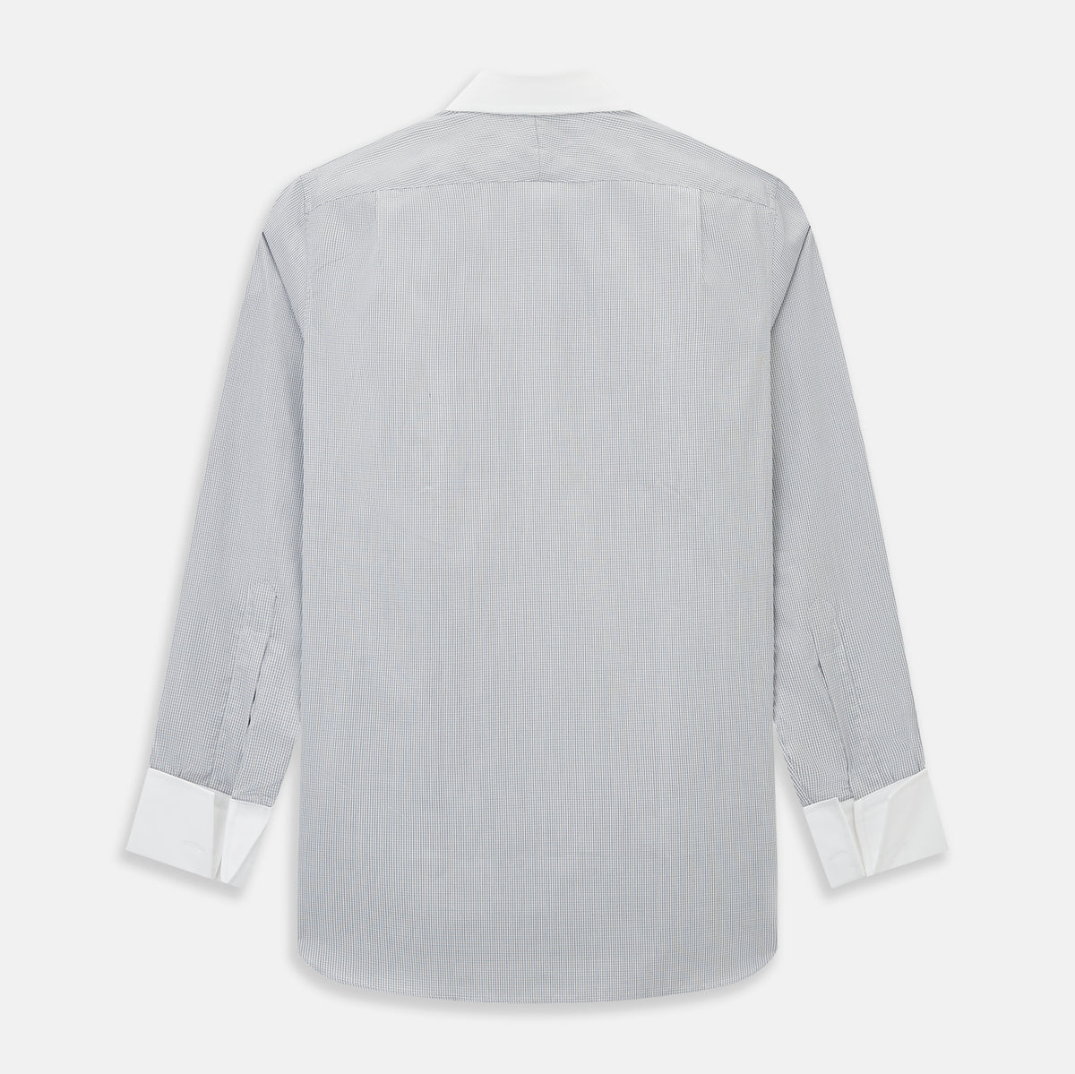 View 3 of product Chequered White on Navy Regular Fit Shirt in Cotton