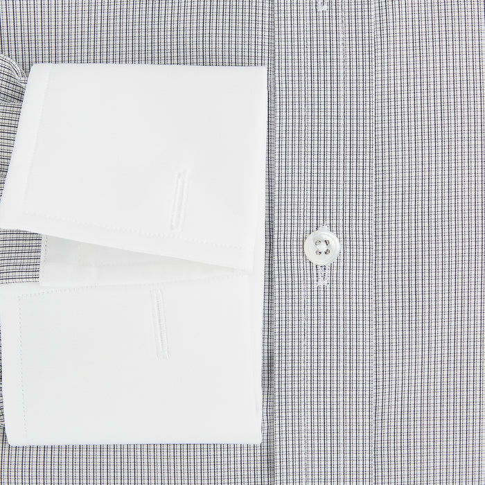 SHIRTS RF NEW WH T&A CLR WHITE/NAVY BLUE CHECK Image 3