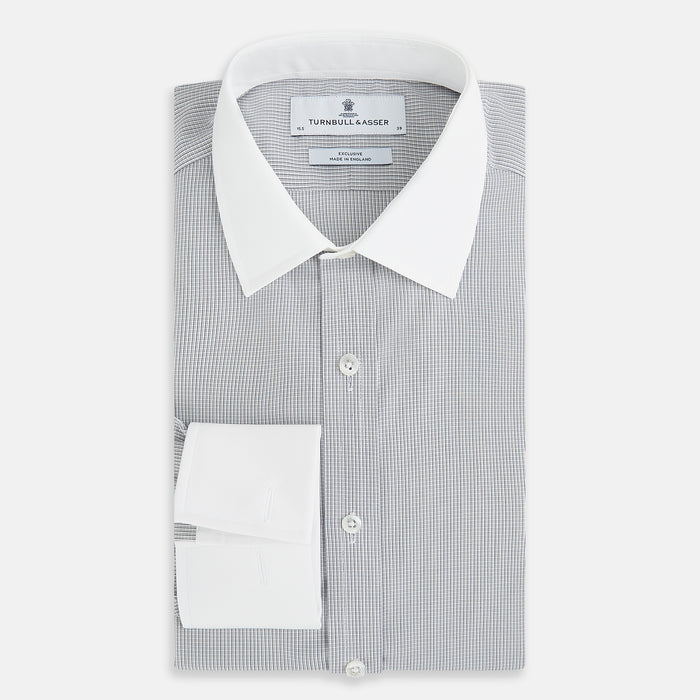 SHIRTS RF NEW WH T&A CLR WHITE/NAVY BLUE CHECK Image 4