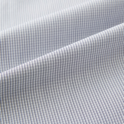 Contrast Chequered White on Navy Regular Fit Shirt in Cotton Image 5