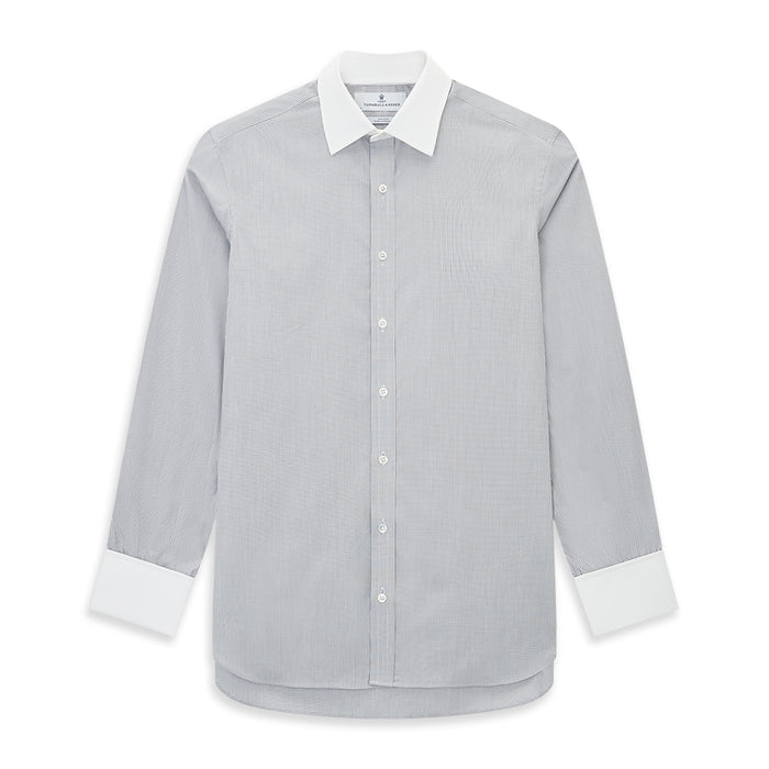 SHIRTS RF NEW WH T&A CLR WHITE/NAVY BLUE CHECK Image 6